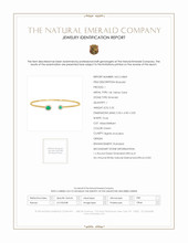 0.32 Ct.Tw. Emerald Emerald Bangle Bracelet, 14K Yellow Gold Scan Report