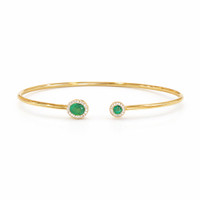 0.32 Ct.Tw. Emerald 14K Yellow Gold bracelet