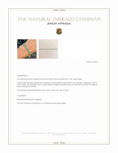 10.43 Ct.Tw.Total Carat Weight Emerald Tennis/Line Bracelet, 14K Yellow Gold Appraisal
