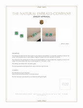 0.46 Ct.Tw. Emerald Natural Diamond Studs Earrings, 14K Yellow Gold Appraisal