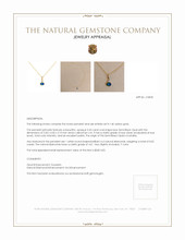 0.33 Ct. Blue Opal and Natural Diamond Bezel Pendant, 14K Yellow Gold Appraisal
