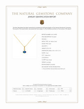 0.33 Ct. Blue Opal and Natural Diamond Bezel Pendant, 14K Yellow Gold Scan Report