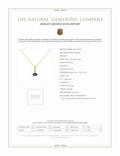 0.33 Ct. Opal Natural Diamond Bezel Pendant, 14K Yellow Gold Scan Report