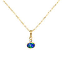 0.33 Ct. Opal 14K Yellow Gold pendant