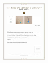 0.44 Ct. Opal Bezel Pendant, 14K White Gold Appraisal