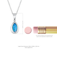 0.44 Ct. Opal Bezel Pendant, 14K White Gold Image