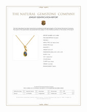 0.37 Ct. Black Opal Bezel Pendant, 14K Yellow Gold Scan Report