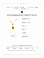 0.37 Ct. Opal Bezel Pendant, 14K Yellow Gold Scan Report