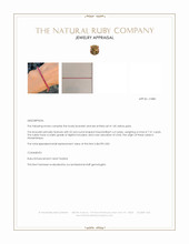 7.31 Ct.Tw.Total Carat Weight Ruby Tennis/Line Bracelet, 14K Yellow Gold Appraisal