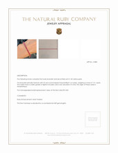 7.31 Ct.Tw. Ruby Tennis/Line Bracelet, 14K Yellow Gold Appraisal