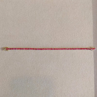 7.31 Ct.Tw. Ruby Tennis/Line Bracelet, 14K Yellow Gold Image