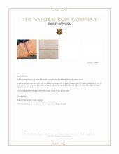 5.88 Ct.Tw.Total Carat Weight Pinkish Red Ruby Tennis/Line Bracelet, 14K Yellow Gold Appraisal
