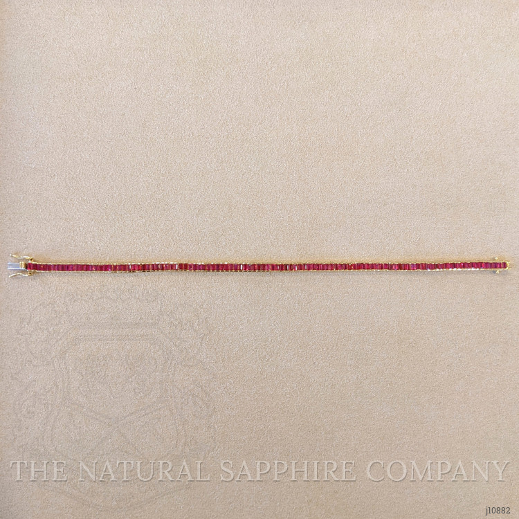 5.88 Ct.Tw. Ruby Tennis/Line Bracelet, 14K Yellow Gold