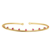 0.18 Ct.Tw. Ruby Bangle Bracelet, 14K Yellow Gold Image