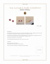 0.30 Ct.Tw. Ruby Natural Diamond Studs Earrings, 14K Yellow Gold Appraisal