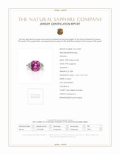5.80 Ct. Sapphire Natural Diamond Three Stone Ring, Platinum 950 Scan Report