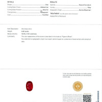 4.02 Ct. Ruby Natural Diamond Pave Ring, 18K White & Yellow Scan Report