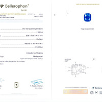 2.82 Ct. Sapphire Natural Diamond Pave Ring, 18K White Gold Scan Report