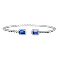 1.07 Ct.Tw. Sapphire 14K White Gold bracelet