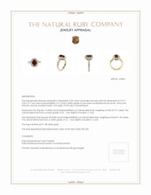 2.39 Ct. Ruby Natural Diamond Pave Ring, 18K White Gold Appraisal