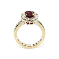 2.39 Ct. Ruby Natural Diamond Pave Ring, 18K White Gold Image
