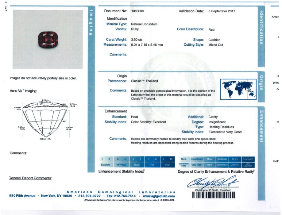 3.60 Ct. Ruby and Natural Diamond Antique Style Ring, 18K Yellow Gold