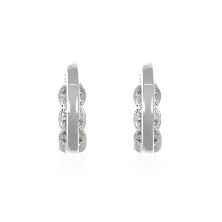 0.78 Ct.Tw. Alexandrite Natural Diamond Pave Earrings, 14K White Gold