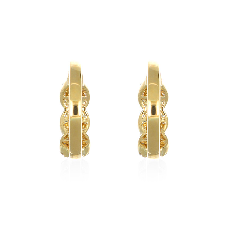 0.78 Ct.Tw. Alexandrite Natural Diamond Pave Earrings, 14K Yellow Gold