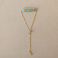 6.02 Ct.Tw. Opal Natural Diamond Pave Bracelet, 14K Yellow Gold Image