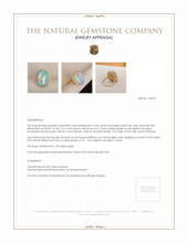 15.34 Ct. Opal Natural Diamond Antique Style Ring, 14K Yellow Gold Appraisal