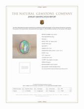 15.34 Ct. Opal Natural Diamond Antique Style Ring, 14K Yellow Gold Scan Report