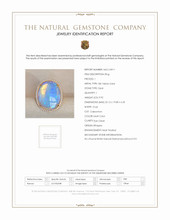 9.92 Ct. Opal Natural Diamond Antique Style Ring, 18K Yellow Gold Scan Report