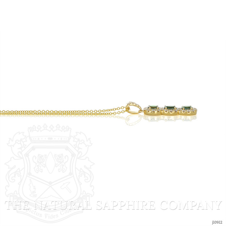 0.51 Ct. Alexandrite Natural Diamond Pave Pendant, 14K Yellow Gold