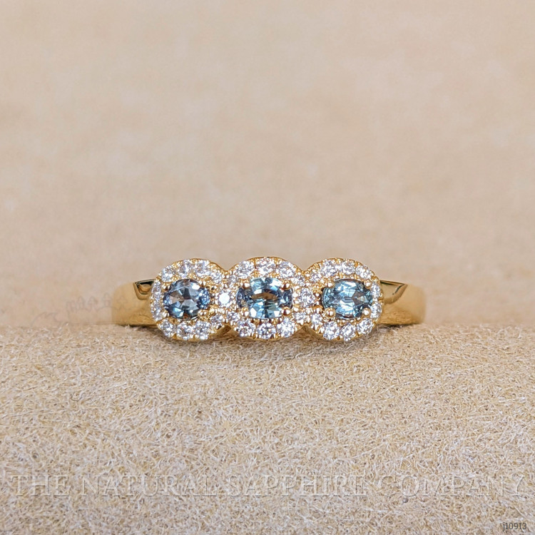 0.33 Ct. Alexandrite Natural Diamond Pave Ring, 14K Yellow Gold