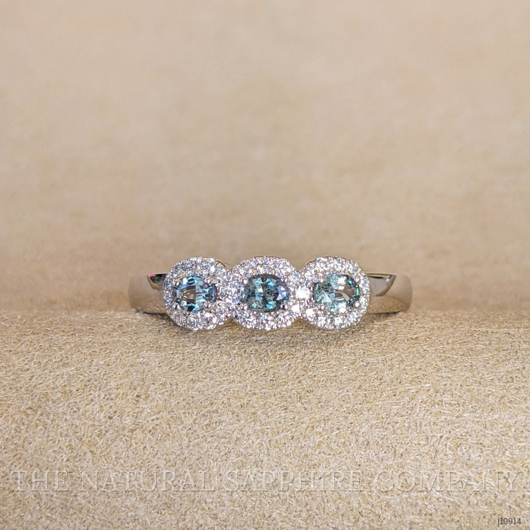 0.33 Ct. Alexandrite Natural Diamond Pave Ring, 14K White Gold