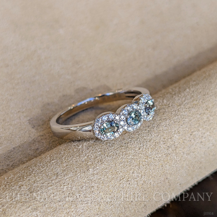 0.33 Ct. Alexandrite Natural Diamond Pave Ring, 14K White Gold