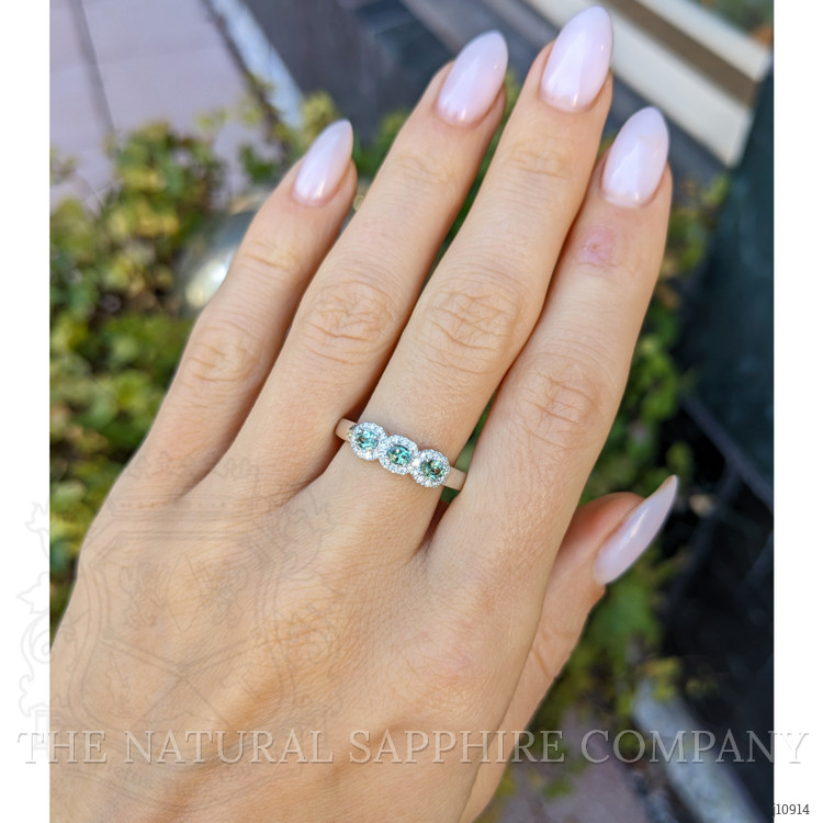 0.33 Ct. Alexandrite Natural Diamond Pave Ring, 14K White Gold