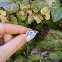 0.33 Ct. Alexandrite Natural Diamond Pave Ring, 14K White Gold Life Style