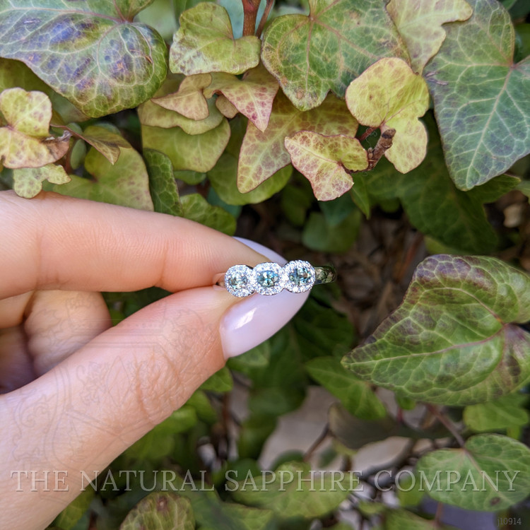 0.33 Ct. Alexandrite Natural Diamond Pave Ring, 14K White Gold