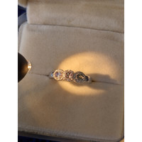 0.33 Ct. Alexandrite Natural Diamond Pave Ring, 14K White Gold Life Style