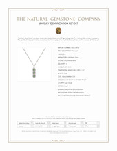 0.50 Ct. Alexandrite and Natural Diamond Pave Pendant, 14K White Gold Scan Report