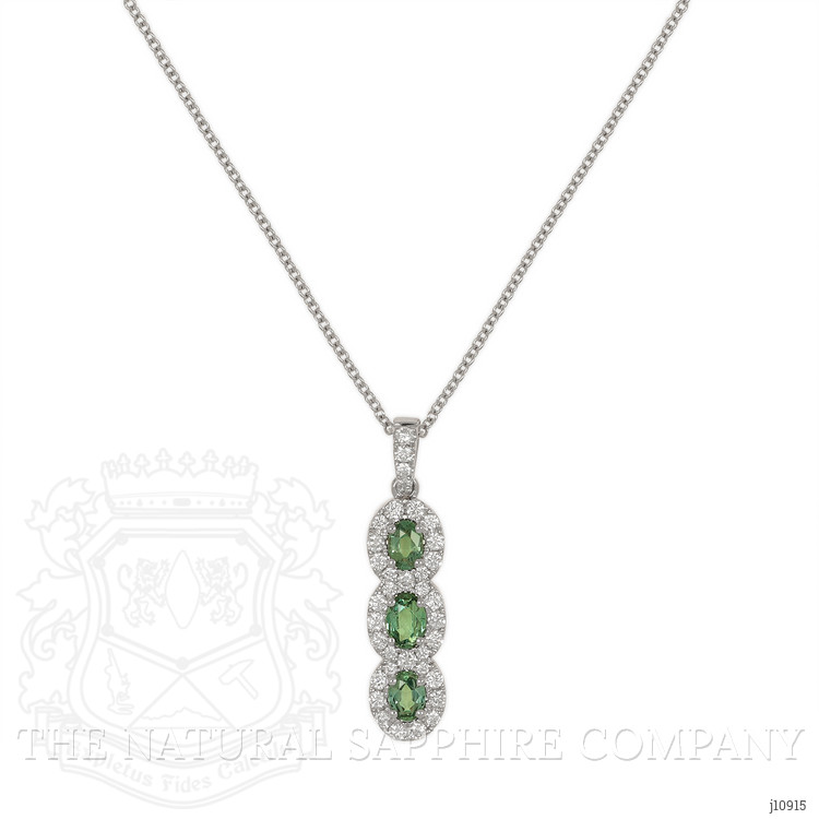 0.50 Ct. Alexandrite Natural Diamond Pave Pendant, 14K White Gold