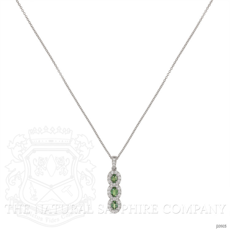 0.50 Ct. Alexandrite Natural Diamond Pave Pendant, 14K White Gold