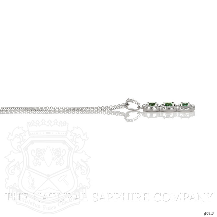 0.50 Ct. Alexandrite Natural Diamond Pave Pendant, 14K White Gold