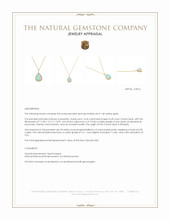 14.56 Ct. Multi Color Opal and Natural Diamond Antique Style Pendant, 14K Yellow Gold Appraisal