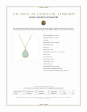 14.56 Ct. Multi Color Opal and Natural Diamond Antique Style Pendant, 14K Yellow Gold Scan Report