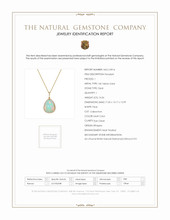 14.56 Ct. Opal Natural Diamond Antique Style Pendant, 14K Yellow Gold Scan Report
