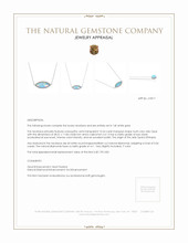 10.54 Ct. Opal Natural Diamond Halo Necklace, 14K White Gold Appraisal