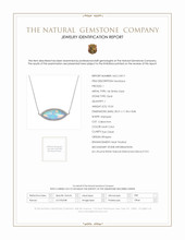 10.54 Ct. Opal Natural Diamond Halo Necklace, 14K White Gold Scan Report
