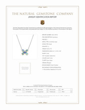 3.24 Ct. Opal Multi Stone Necklace, 14K White Gold Scan Report